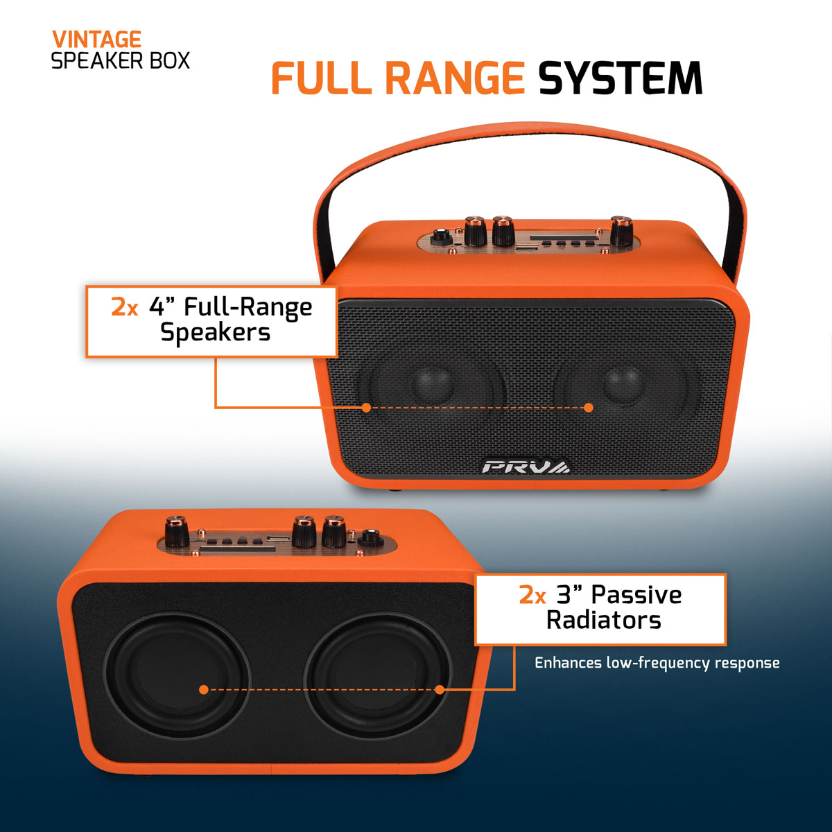 Powered Speaker Box VINTAGE BOX