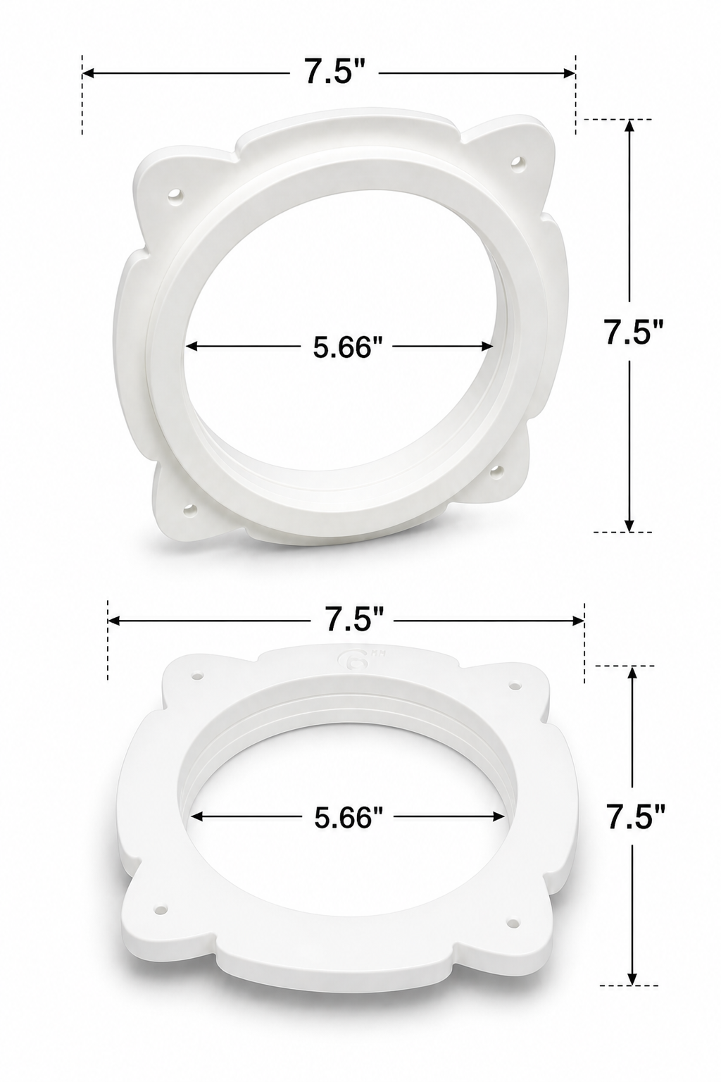 Spacer(anillas) para bocinas de 6" en puertas de fabrica en PVC