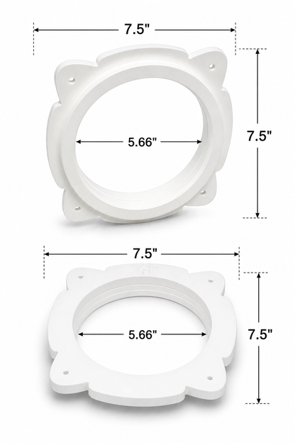 Spacer(anillas) para bocinas de 6" en puertas de fabrica en PVC