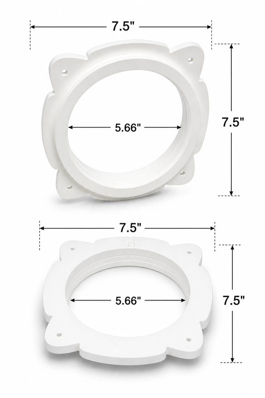 Spacer(anillas) para bocinas de 6" en puertas de fabrica en PVC
