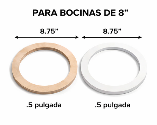 Anillas sencillas para Bocinas – Madera o PVC