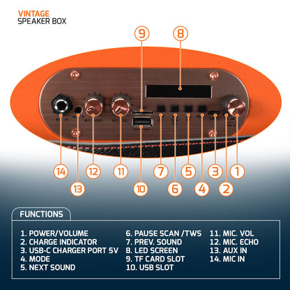 Powered Speaker Box VINTAGE BOX
