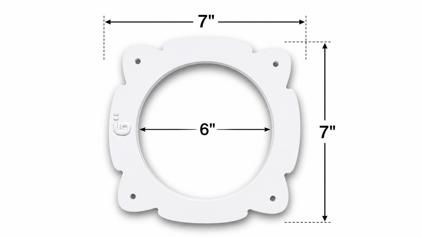 Spacer(anillas) para bocinas de 6" en puertas de fabrica en PVC