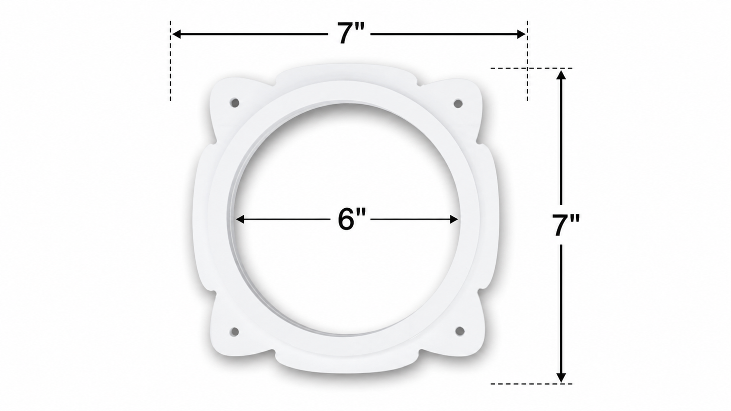 Spacer(anillas) para bocinas de 6" en puertas de fabrica en PVC
