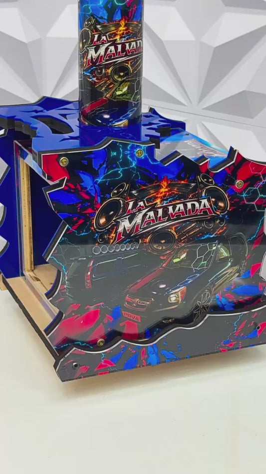 Caja de Radio Personalizada + Vaso 20oz Sublimado (Kit Completo)