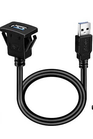 Cables de extensión cuadrados USB 3.0 de un solo puerto y 1 pie largo